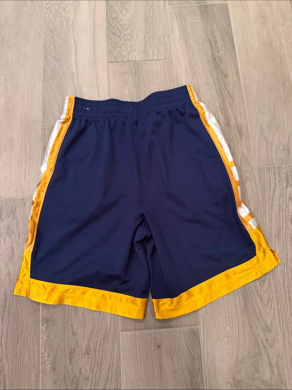 Nike Boys Navy and Gold Basketball Shorts Size L